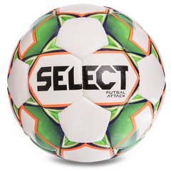Мяч футзальный №4 SELECT FUTSAL ATTACK (FPUG 1100, белый-зеленый-оранжевый)