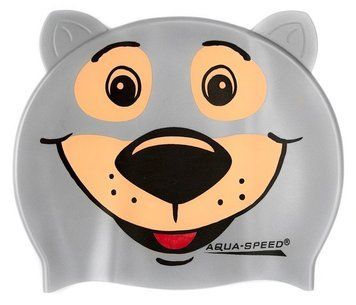 Шапка для плавання Aqua Speed ​​ZOO BEAR 5761 сірий ведмідь Діт OSFM