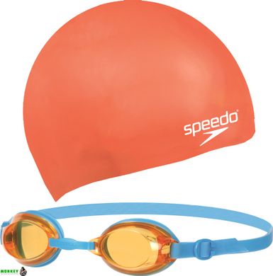 Набор для плавания Speedo JET V2 SWIM SET JU оранжевый детский OSFM арт 8-09302B996-1