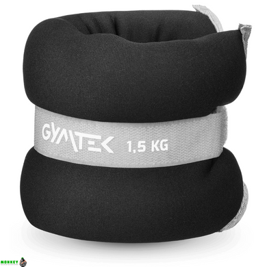 Утяжелители Gymtek для рук и ног 2х1.5 кг черный