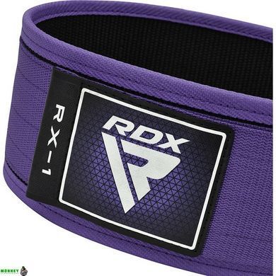 Пояс для тяжелой атлетики RDX RX1 Weight Lifting Belt Purple XS