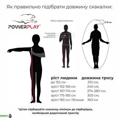 Скакалка PowerPlay 4209 Чорна