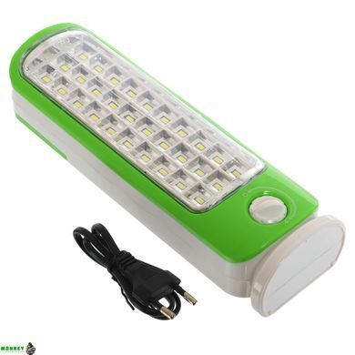 Світильник аварійного освітлення з акумулятором X-BALOG YJ-6830 (30 SMD led, акумулятор, р-р 23,5х6,9см, білий-оранжевий)