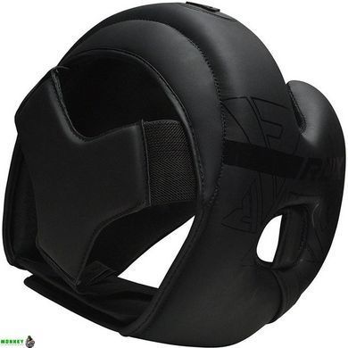 Боксерский шлем RDX F6 KARA Matte Black L (капа в комплекте)