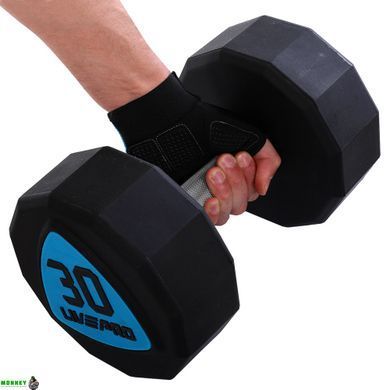 Гантели профессиональные с полиуретановым покрытием LiveUp LP8003-30 (2х30кг)
