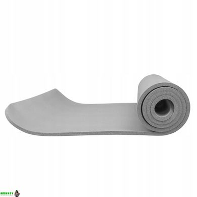 Коврик (мат) для йоги та фітнесу Springos NBR 1.5 см YG0041 Light Grey