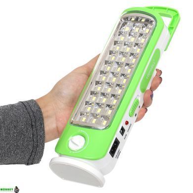 Світильник аварійного освітлення з акумулятором X-BALOG YJ-6830 (30 SMD led, акумулятор, р-р 23,5х6,9см, білий-оранжевий)