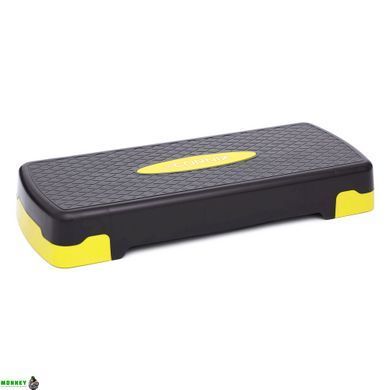 Степ-платформа 2-ступінчаста Cornix 68 х 28 х 10-15 см XR-0192 Black/Yellow
