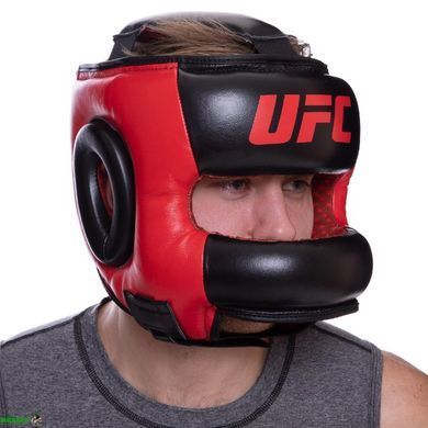 Шлем боксерский с бампером кожаный UFC PRO UHK-75063 M черный