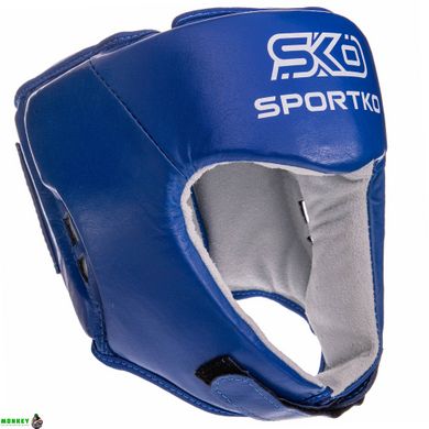 Шолом боксерський відкритий шкіряний ФБУ SPORTKO ОК1 SP-4706 М-XL кольори в асортименті