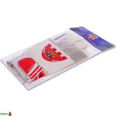 Перчатки вратарские детские BARCELONA BALLONSTAR FB-0029-05 размер 5-7 красный-черный