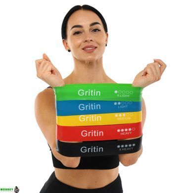 Резинки для фітнесу набір LOOP BANDS GRITIN SP-Sport FI-3106 5шт кольори в асортименті