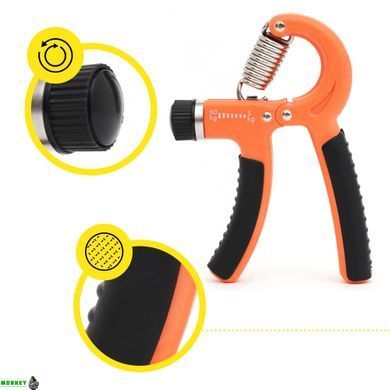 Еспандер кистьовий Cornix 5-60 кг з регульованим навантаженням XR-0143 Orange/Black