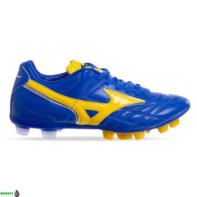 Бутсы футбольная обувь MIZUN OB-0836-BL размер 41-45 (верх-TPU, подошва-термополиуретан (TPU), синий-желтый)