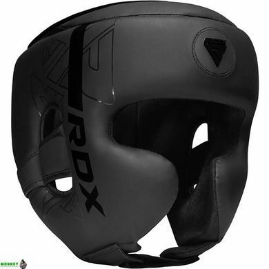 Боксерский шлем RDX F6 KARA Matte Black L (капа в комплекте)