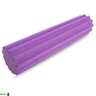Роллер для йоги та пілатесу (мфр рол) масажний Zelart FI-5158-60 60см фіолетовий