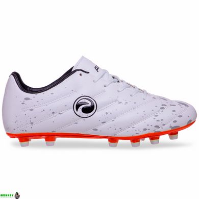Бутсы футбольная обувь PRIMA 20618-4 WHITE/BLACK размер 40-45 (верх-PU, подошва-термополиуретан (TPU), белый-черный)