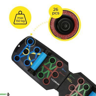 Упори (дошка) для віджимань Cornix Push-Up Board складна, зі змінним хватом XR-0453