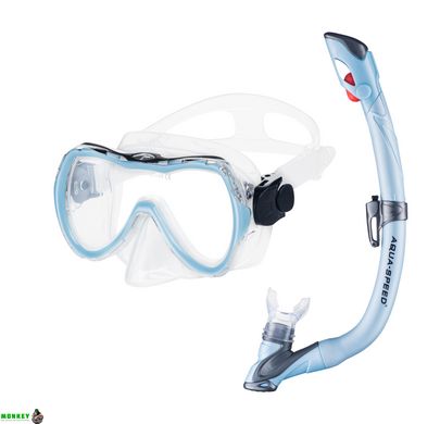Набір маска і трубка Aqua Speed ​​ENZO + EVO 5571 блакитний Діт OSFM