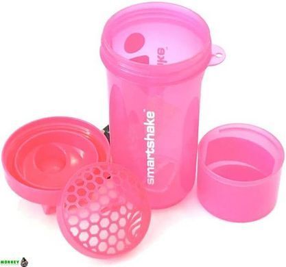 Шейкер спортивний SmartShake Slim 500ml Neon Pink