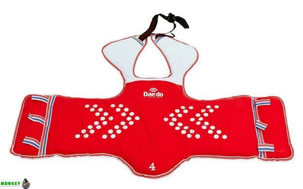 Защита корпуса и ключицы (жилет) двусторонняя DADO BO-6003 3 (рост 160) красный-синий
