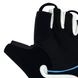 Рукавички для фітнесу PowerPlay 1750 жіночі Чорно-Блакитні XS