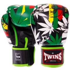 Боксерські рукавиціі шкіряні TWINS FBGVL3-54 GRASS 10-14унцій зелений