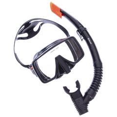 Набір для плавання маска з трубкою Zelart M109-SN50-4-SIL чорний