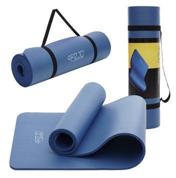 Килимок (мат) спортивний 4FIZJO NBR 180 x 60 x 1 см для йоги та фітнесу Navy Blue (P-5907739316974)