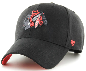 Кепка MVP 47 Brand CHICAGO BLACKHAWKS SURE SHOT чорний, червоний Уні OSFA