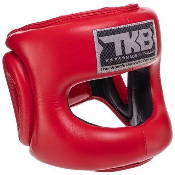 Шлем боксерский с бампером кожаный TOP KING Pro Training TKHGPT-OC Красный S