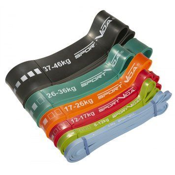 Эспандер-петля (резина для фитнеса и спорта) SportVida Power Band 6 шт 0-46 кг SV-HK0190-3