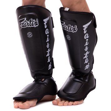 Захист гомілки та стопи Муай Тай, ММА, Кікбоксинг PU FAIRTEX SP7 M чорний