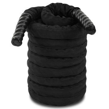 Канат для кросфіту в захисному рукаві BATTLE ROPE Zelart FI-5719-9 9м сірий