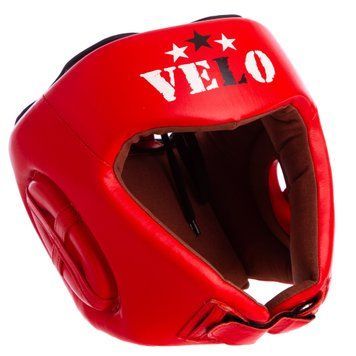 Шолом боксерський професійний шкіряний AIBA VELO 3080 XL червоний