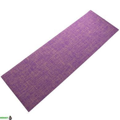 Коврик для йоги Льняной (Yoga mat) SP-Sport FI-2441 Синий размер 185x62x0,6см