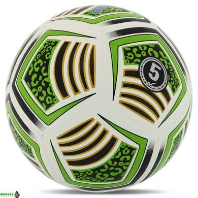 Мяч футбольный HIBRED SOCCER STAR FB-5463 №5 PU белый-зеленый
