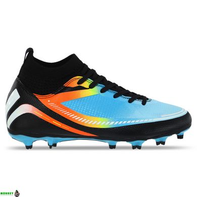 Бутсы футбольная обувь с носком CR7 OB-768G-1 размер 34-39 (верх-PU, подошва-TPU, синий-черный)