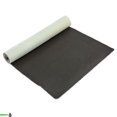 Коврик для йоги Льняной (Yoga mat) Record FI-7157-4 размер 183x61x0,3см принт Лотос