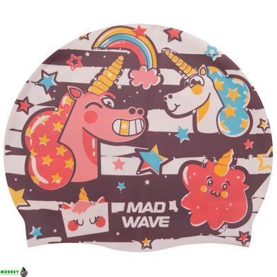 Шапочка для плавания детская MadWave UNICORN M057914 Коричневый