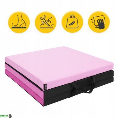 Мат гімнастичний складний 4FIZJO 180 x 60 x 5 см Pink/Light Pink (P-5907739319678)