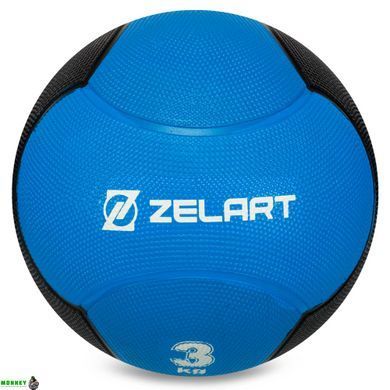 М'яч медичний медбол Zelart Medicine Ball FI-5121-3 3кг червоний-чорний