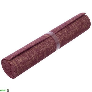 Коврик для йоги Льняной (Yoga mat) SP-Sport FI-2441 Синий размер 185x62x0,6см