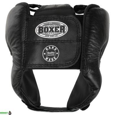 Шлем боксерский открытый кожаный BOXER 2027 Черный L