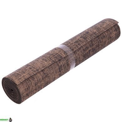 Коврик для йоги Льняной (Yoga mat) SP-Sport FI-2441 Синий размер 185x62x0,6см
