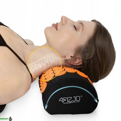 Коврик акупунктурный с валиком 4FIZJO Аппликатор Кузнецова 128 x 48 см 4FJ0049 Black/Orange