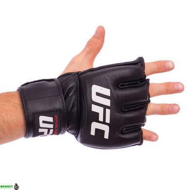 Перчатки для смешанных единоборств MMA кожаные UFC Pro UHK-69909 M черный