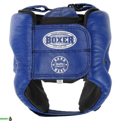 Шлем боксерский открытый кожаный BOXER 2027 Черный L