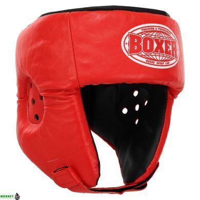 Шлем боксерский открытый кожаный BOXER 2027 Черный L