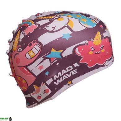Шапочка для плавания детская MadWave UNICORN M057914 Коричневый